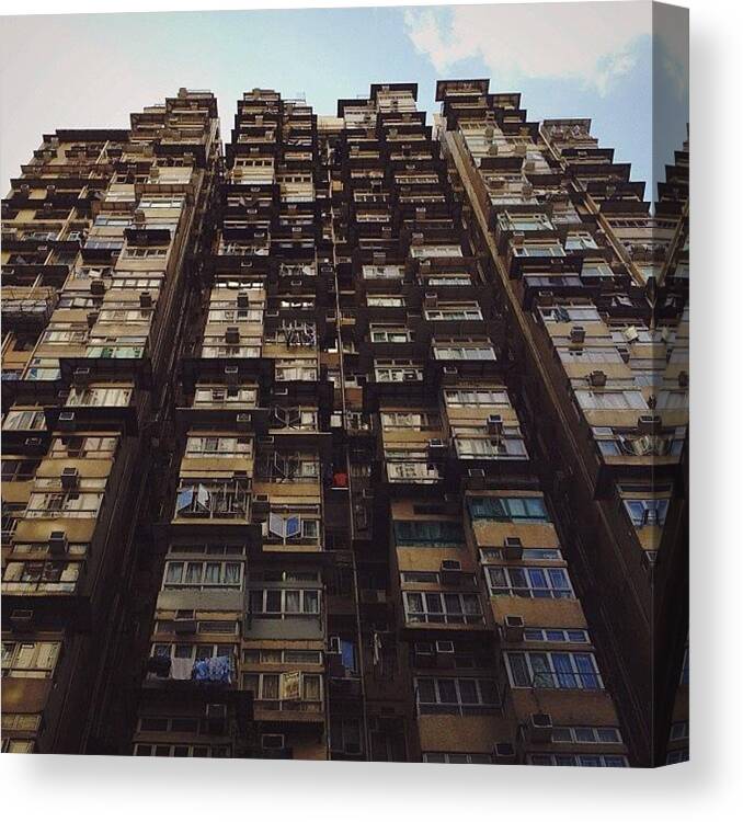 Hkigers Canvas Print featuring the photograph Frenzied Fortress // #mongkok #hk by Kevin Mao