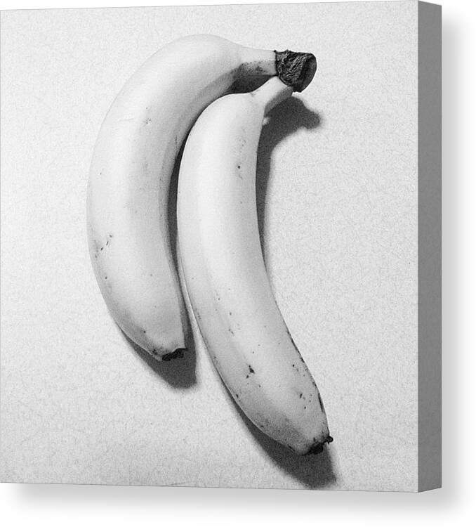 Foodporn Canvas Print featuring the photograph #fruit #banana #food #dessert #foodporn by Jerry Tang