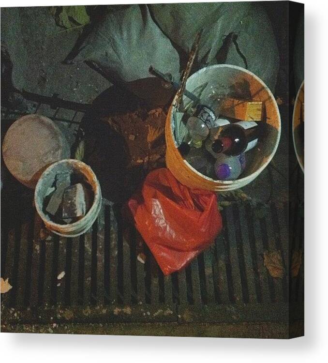 Hongkong Canvas Print featuring the photograph #garbage #lammaisland #hongkong by TC Li