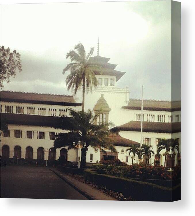  Canvas Print featuring the photograph Gedung Sate Bandung by Gin Zhao Yun