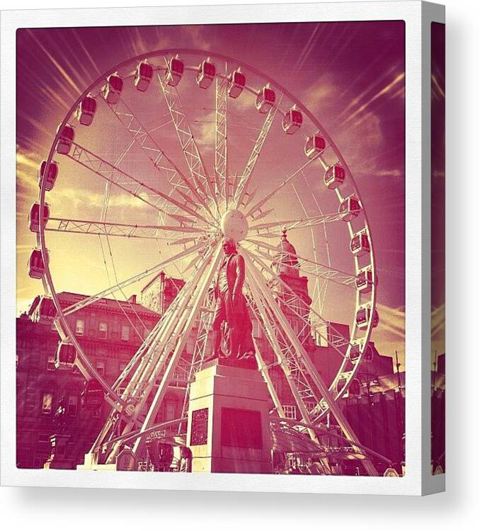 Wheel Canvas Print featuring the photograph George Square, Glasgow. #glasgow by Robert Campbell