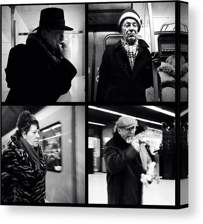 Streetphotography Canvas Print featuring the photograph German Scowl by Erik Jorgensen