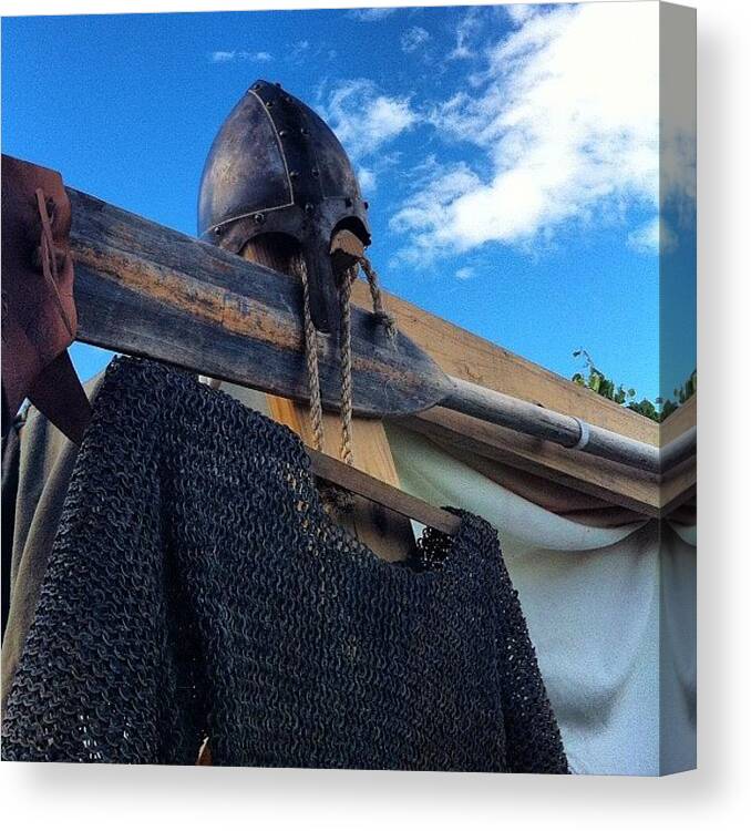Chain Canvas Print featuring the photograph #gimli #vikings #iceland by Mark Lindal