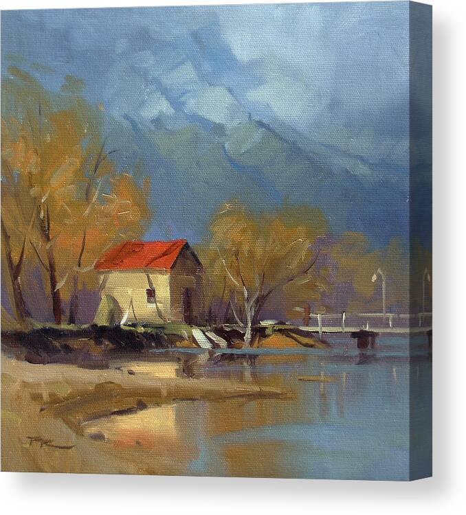 Glenorchy Canvas Print featuring the painting Glenorchy by Richard Robinson