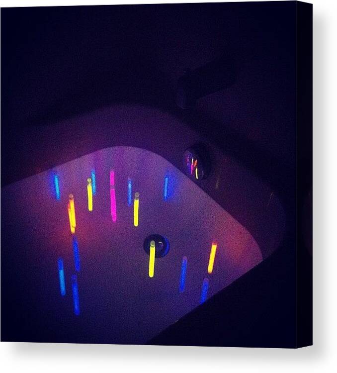 Glowsticks Canvas Print featuring the photograph Glow by Cassie OToole