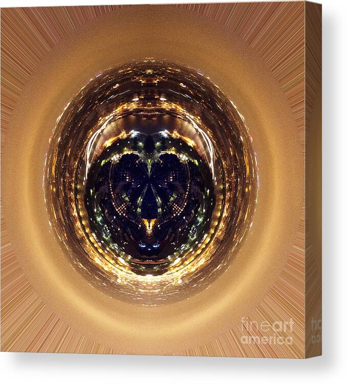 Golden Canvas Print featuring the photograph Golden heart by Agusti Pardo Rossello