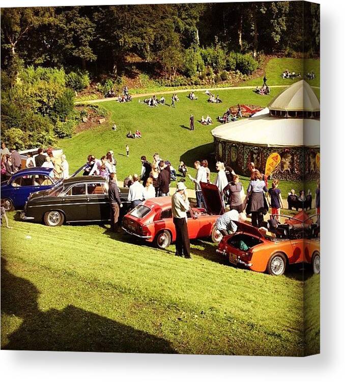 Avenham Canvas Print featuring the photograph Golden Oldies #car #cars #preston by Laura Hindle