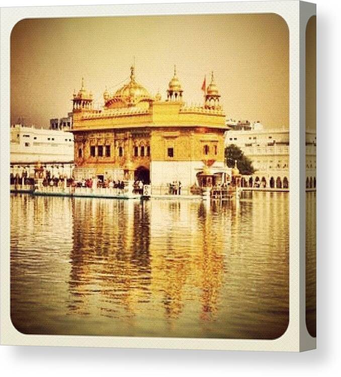 Instagram Canvas Print featuring the photograph Golden Temple (harmendir Sahib) #india by Taran Singh