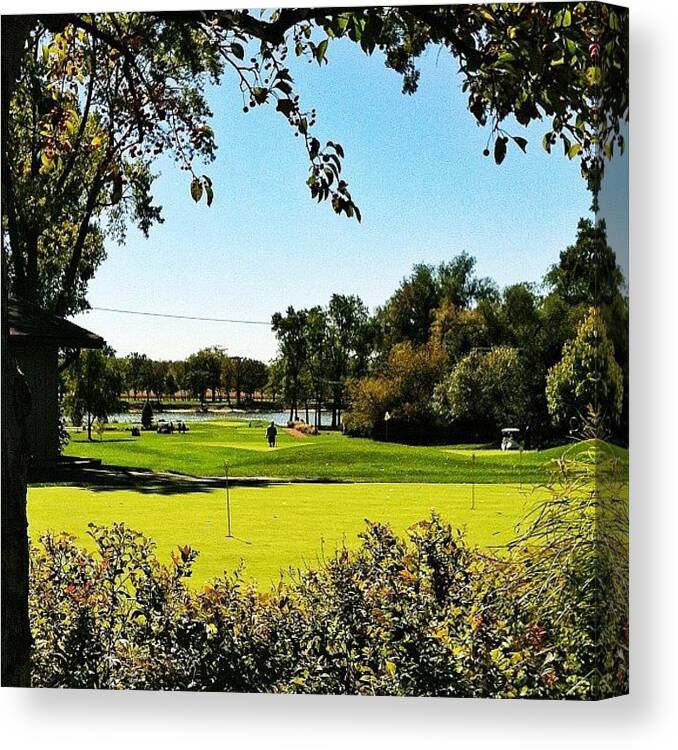 Kankakee Canvas Print featuring the photograph Golfing At The Kankakee Country Club by Kristine Tague