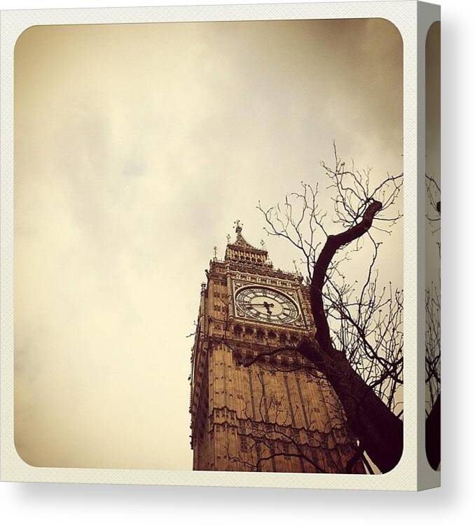 Grey Canvas Print featuring the photograph Good Morning All! Here's Big Ben by Gabriel Kang
