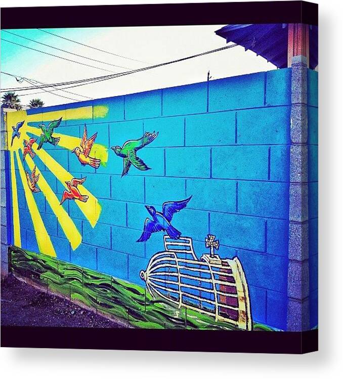 Wires Canvas Print featuring the photograph #graffiti #streetart #phxstreetart by CactusPete AZ