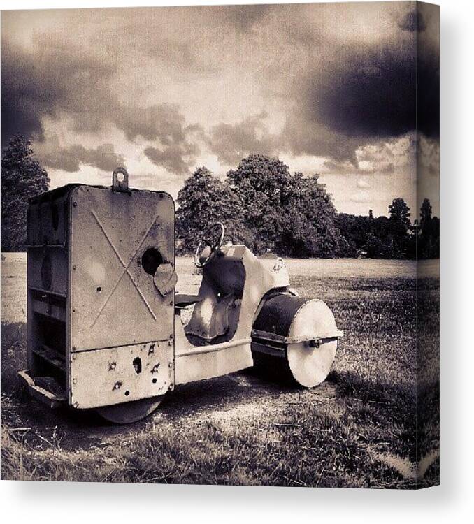 England Canvas Print featuring the photograph Grass Roller by Dave R