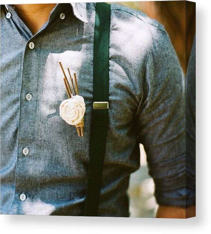 Beautiful Canvas Print featuring the photograph Groomsmen #diy #weddingdetails by Eileen Garcia Photography