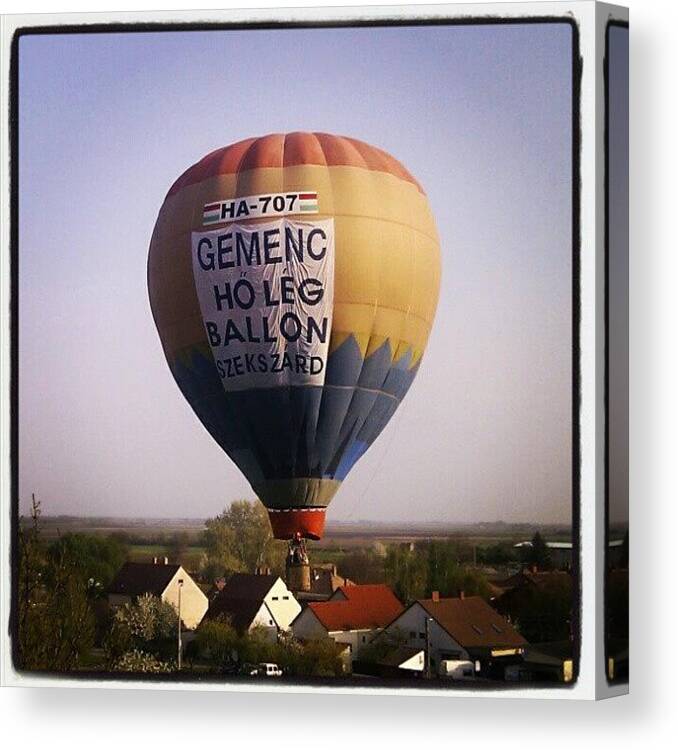 Androidcommunity Canvas Print featuring the photograph Ha-707 #hot #air #balloon #hungary by Tibor Kiraly