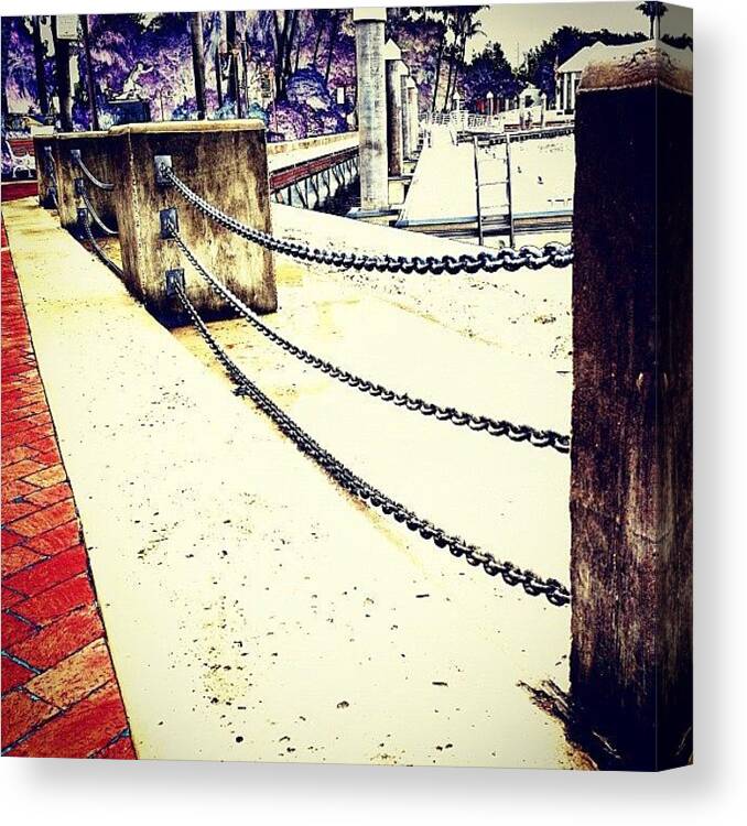 Southflorida Canvas Print featuring the photograph Had Some Fun With This One! #riverwalk by Lauderdale Ashley