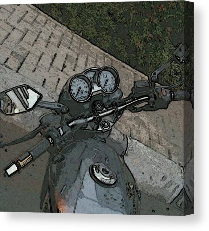 Art Canvas Print featuring the photograph Handle With Care... #ride #yamaha by Ikhwan Akbar