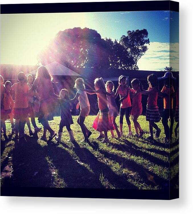 Danced Canvas Print featuring the photograph {harmony Day} The #children #danced In by Robyn Padden