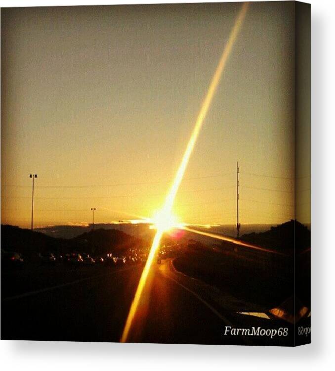 Arizona Canvas Print featuring the photograph #hefe #sunrise #sun #sky #phoenix by Dave Moore