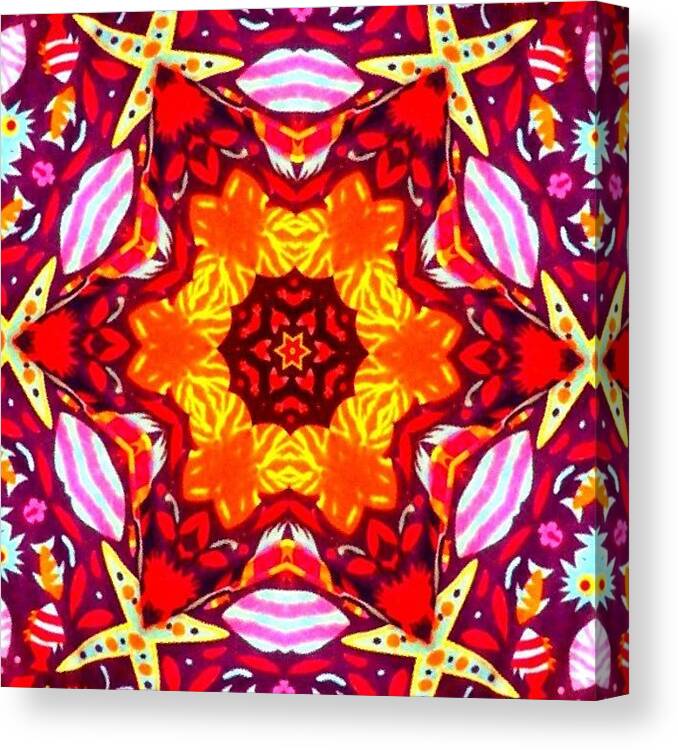 Heart Canvas Print featuring the photograph #hippie #mandala On #instagram by Pixie Copley