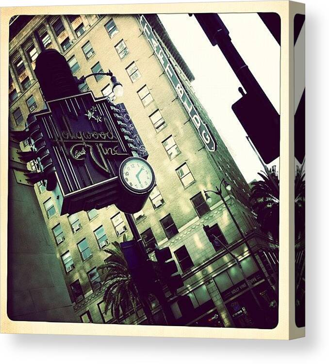 Instagram Canvas Print featuring the photograph Hollywood N Vine by Torgeir Ensrud