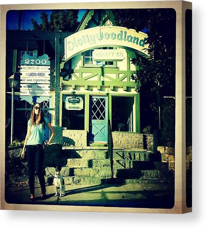 Instagram Canvas Print featuring the photograph Hollywoodland by Torgeir Ensrud