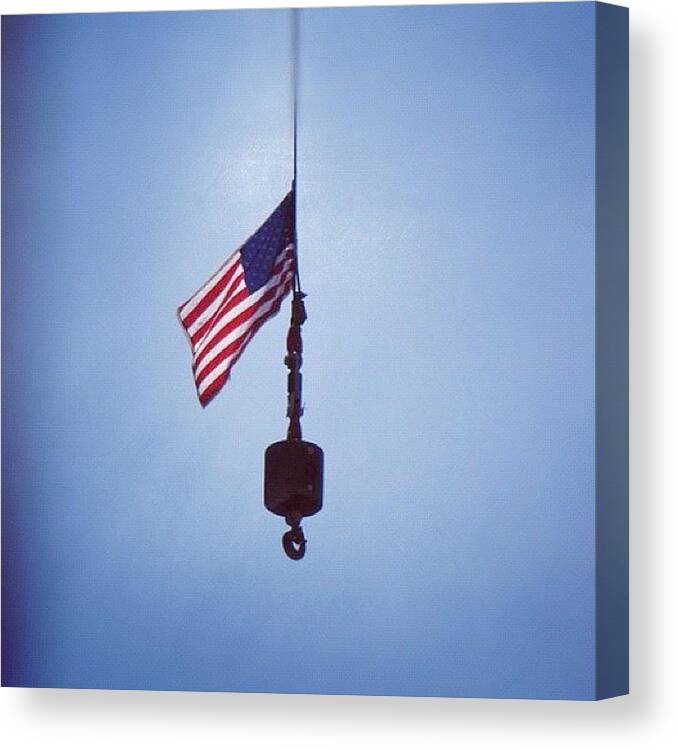 Flag Canvas Print featuring the photograph Honoring Those Lost by Kimberly Washington