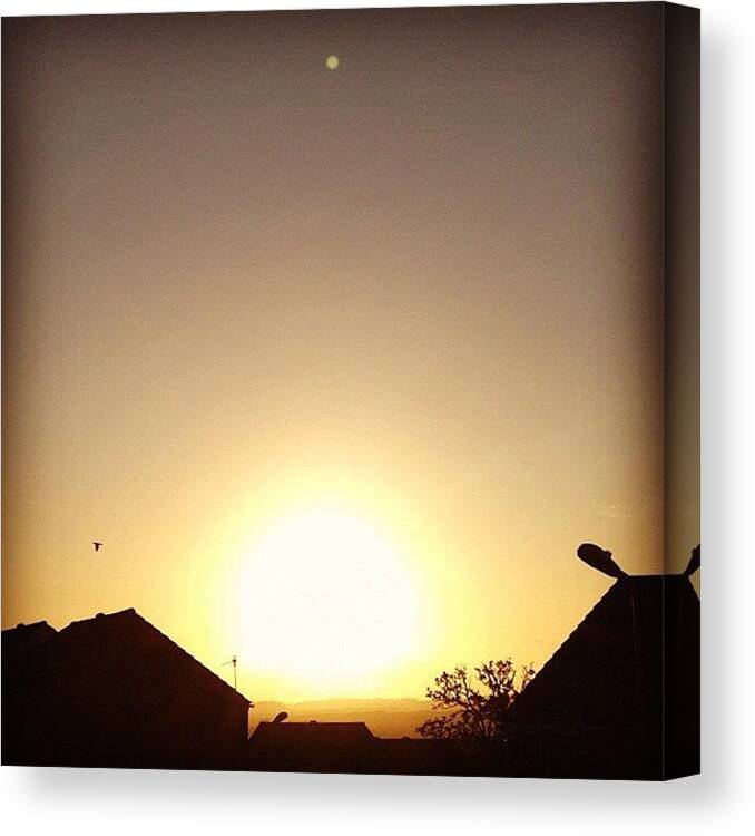 Scenery Canvas Print featuring the photograph Huge Sunset by Paul Mcdonnell