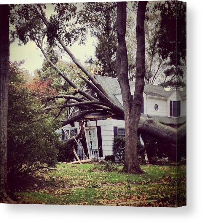 Bestof Canvas Print featuring the photograph Hurricane bitch Sandy by Serge Yeterian
