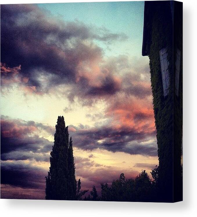 Evening Canvas Print featuring the photograph I Feel A Storm Brewing by Chloe Stickland