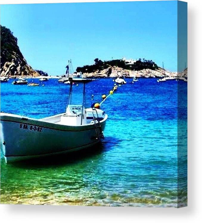 Igersfollow Canvas Print featuring the photograph Ibiza Shore #ibiza #spain #shore #beach by David Sabat