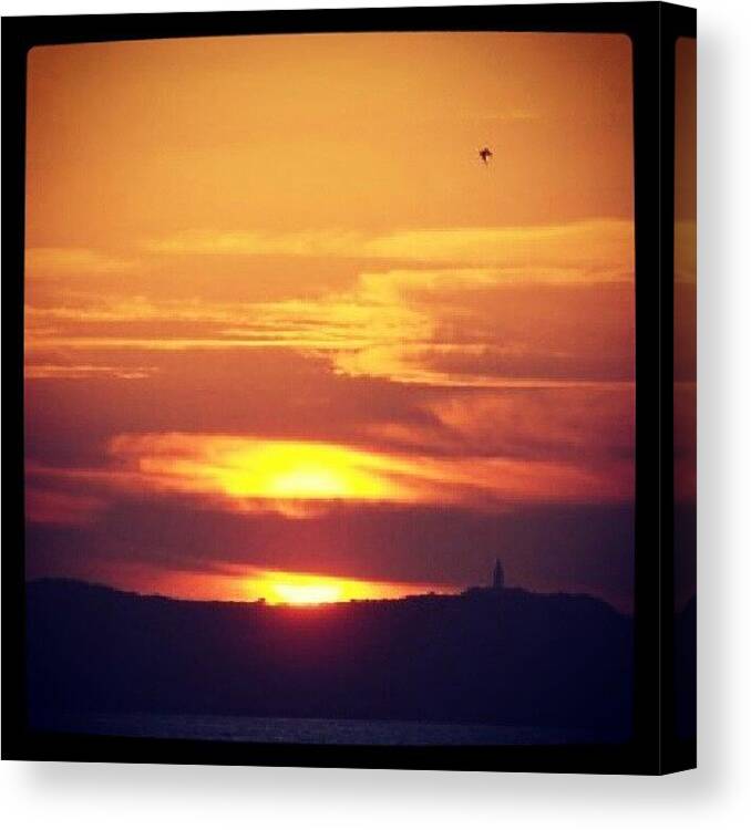 Sunset Canvas Print featuring the photograph Ibiza Sunset by Lynda Larbi