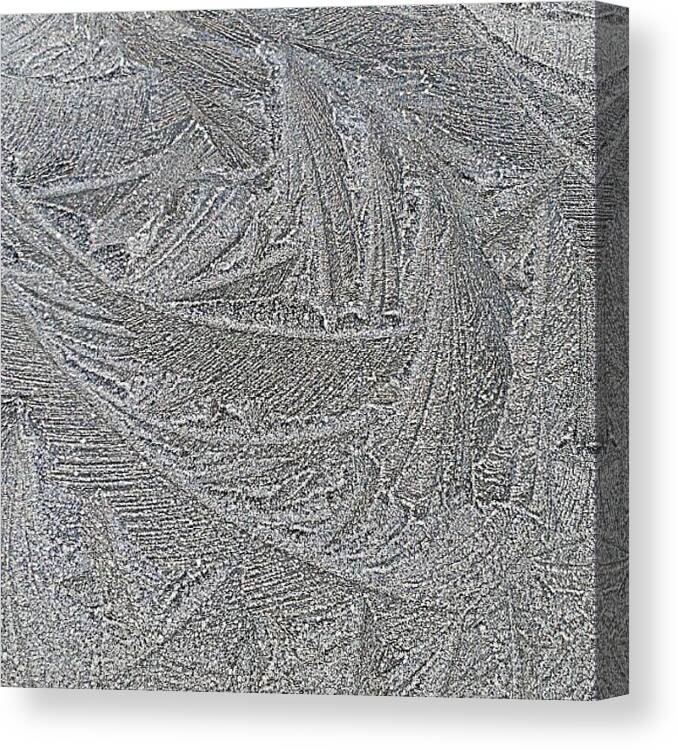 Kingdom Canvas Print featuring the photograph Ice Pattern This Morning...bit Chilly!! by Amanda Earl