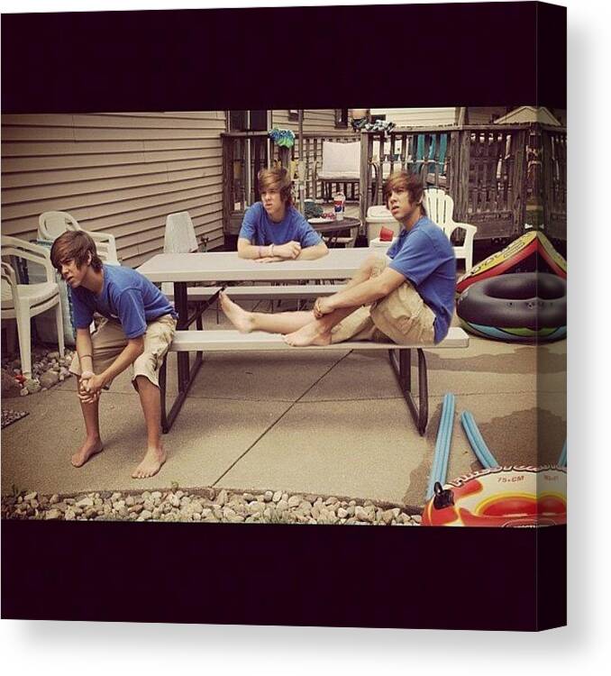 Summer Canvas Print featuring the photograph I'm A Triplet... 👦👦👦 by ⅉ∆ⓢʘƝ ƙƎɳ†