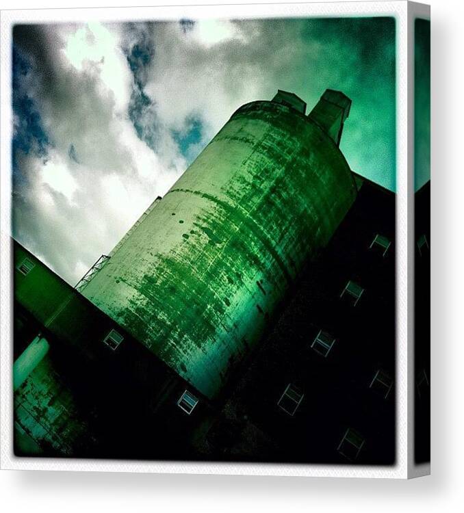 Montreal Canvas Print featuring the photograph #industrial #architecture #picoftheday by Nicolas Marois