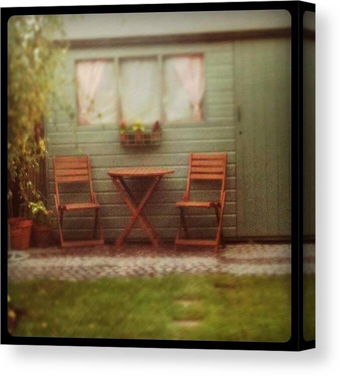 Shed Canvas Print featuring the photograph #instagram #photooftheday #garden by Just Berns