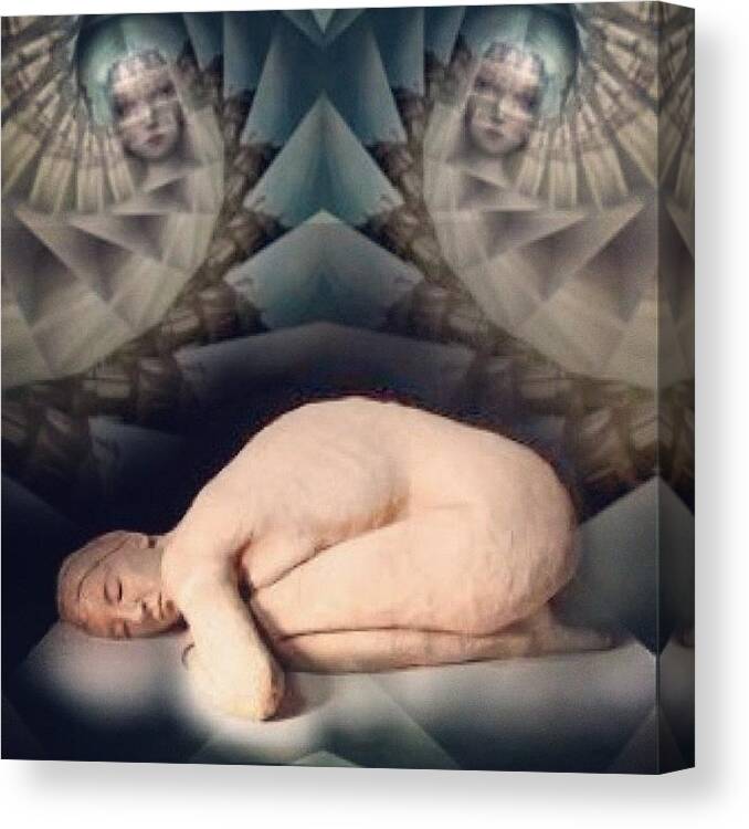 Horror Canvas Print featuring the photograph #insta_magical #horror #symmetry#sleep by Antonella Marani