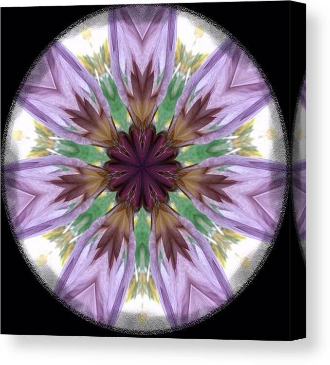 Abstracters_anonymous Canvas Print featuring the photograph #iris #mandala 1. Original Photo by Purr Spex