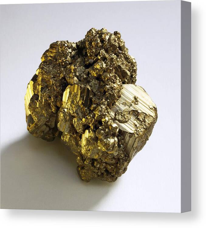 Crystal Canvas Print featuring the photograph Iron Pyrite by Mark Sykes