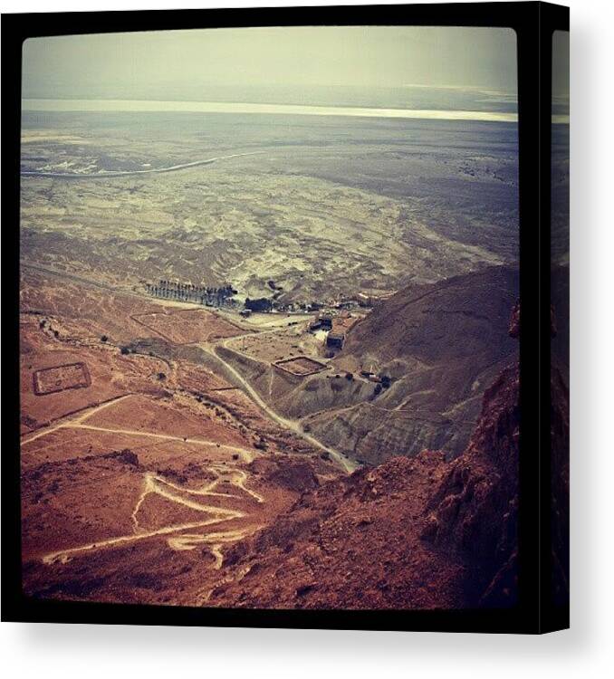 Masada Canvas Print featuring the photograph Israel. Masada by Sergey Max Sinev