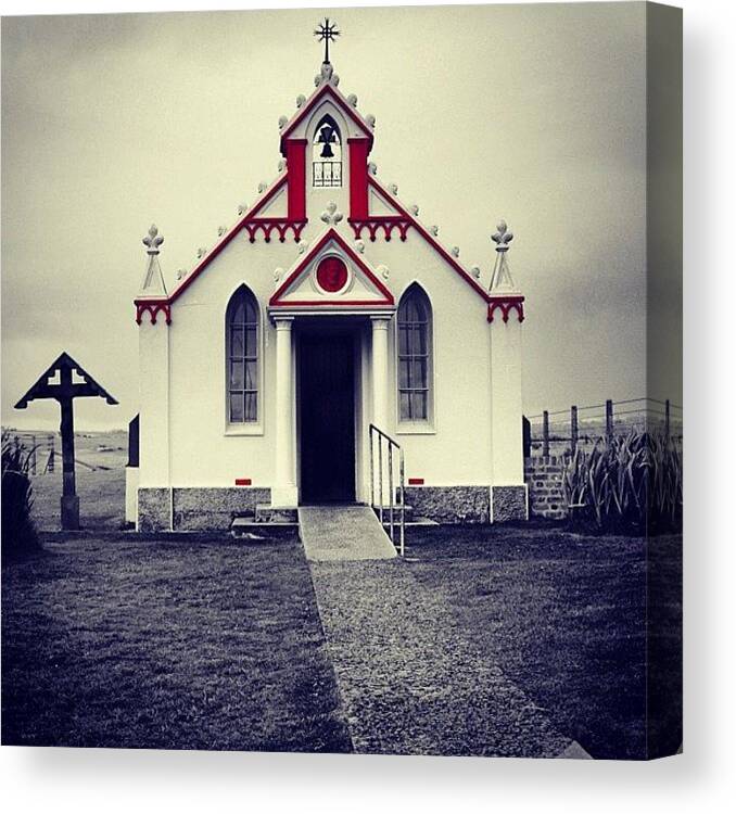 Outdoor Canvas Print featuring the photograph Italian Chapel - Orkney Islands by Luisa Azzolini
