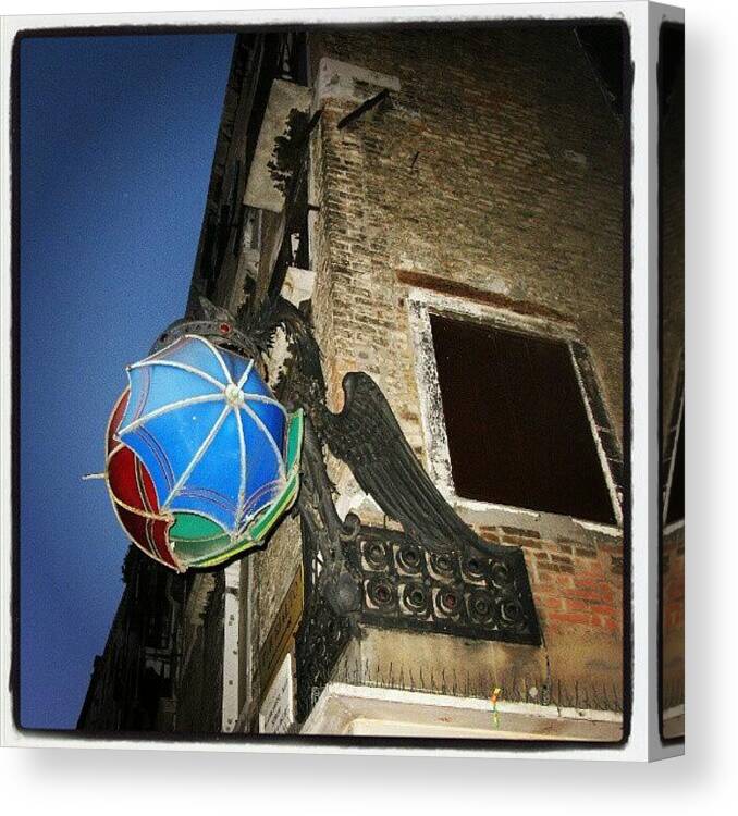 Building Canvas Print featuring the photograph #italy #venice #travel #evening by Tatyana Radygina