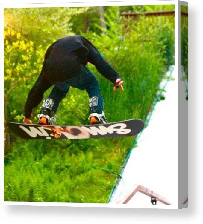 Uniqq Canvas Print featuring the photograph @jswed2 Getting Air Off The A Frame by Uniqq Clothing