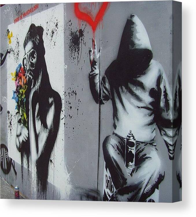 Grafite Canvas Print featuring the photograph Just A Double Wammy From #upfest 2011 by Nigel Brown