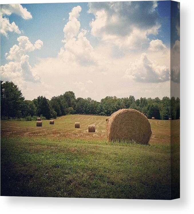 30likes Canvas Print featuring the photograph Just A #peaceful #field. #rural by Rob Beasley