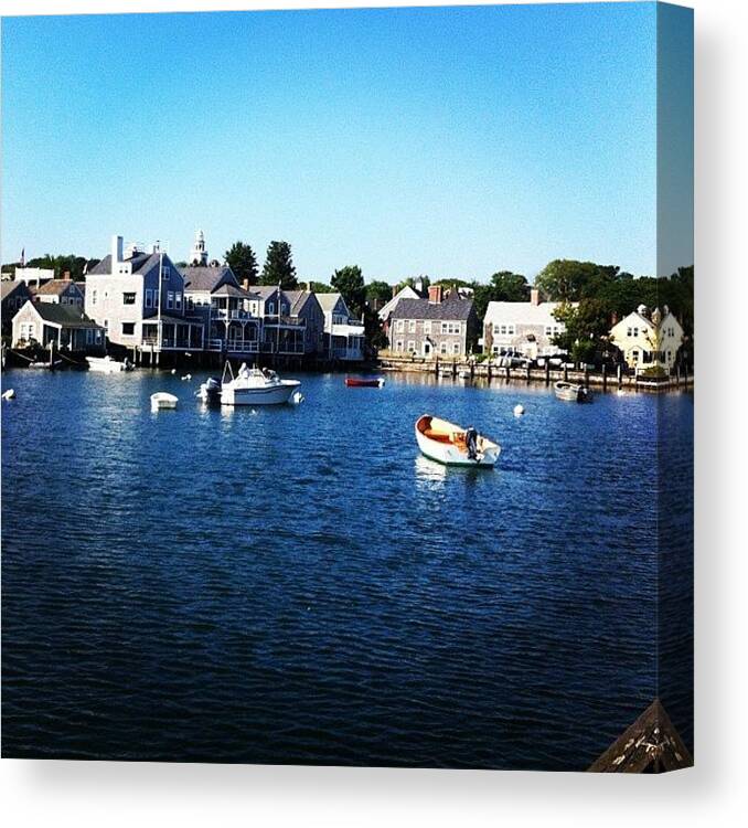  Canvas Print featuring the photograph Just Arrived In Nantucket by Sarah Burns