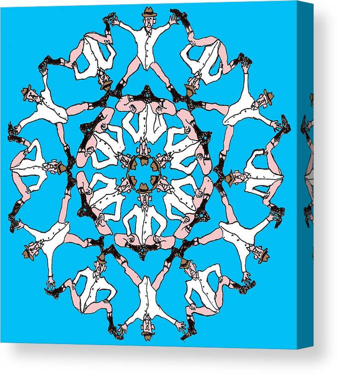 Coot Canvas Print featuring the drawing Kaleidoscoot by R Allen Swezey