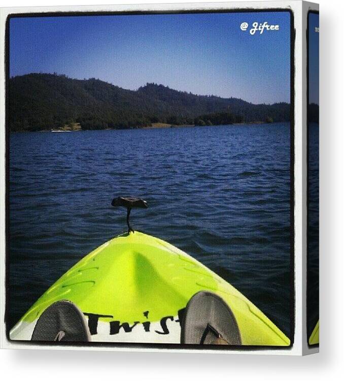 Summer Canvas Print featuring the photograph Kayak Kinda Day by Jifree Photography