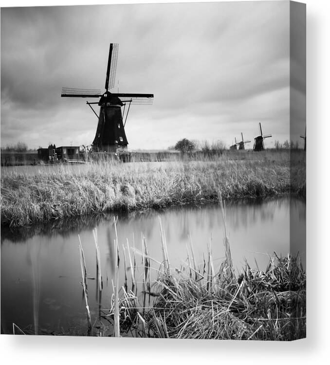Kinderdijk Canvas Print featuring the photograph Kinderdijk 02 by Nina Papiorek