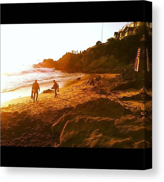 Lagunabeach Canvas Print featuring the photograph #lagunabeach by Ash Eliot