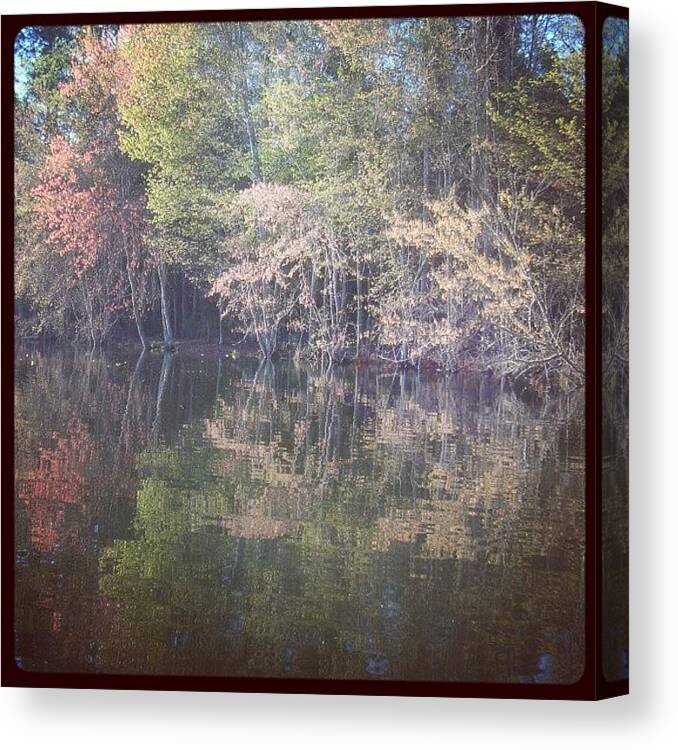 Southcarolina Canvas Print featuring the photograph Lake Oliphant by Aaron Justice